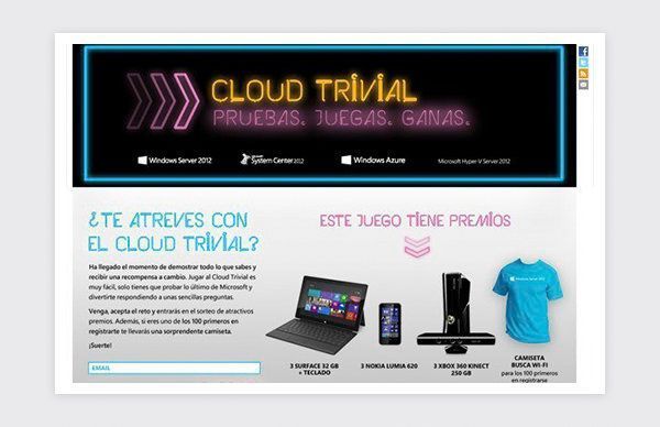 Juego Cloud Trivial de Microsoft.