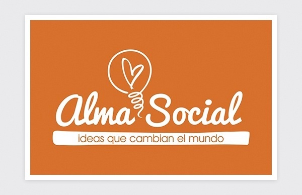 Diseño y creación de logotipo para Alma Social (en negativo)