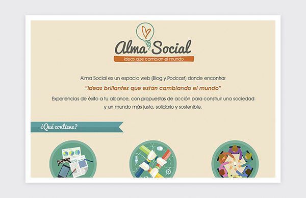 Design of infographics for Alma Social