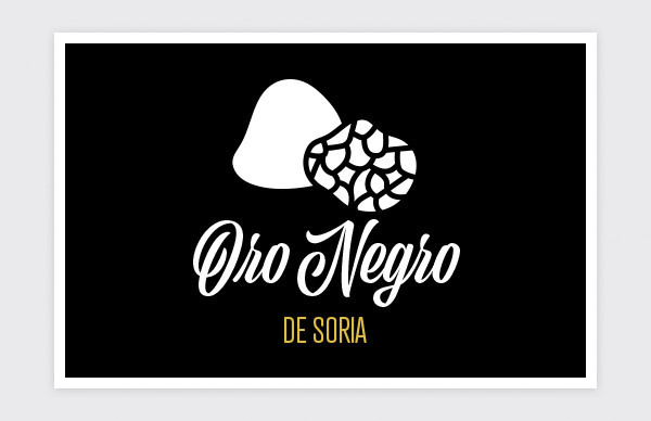 Design and creation of a logo for Oro Negro de Soria (negative)